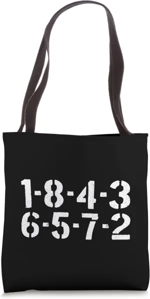 1-8-4-3-6-5-7-2 Firing Order V8 Big Block Car Guy Garage Tote Bag