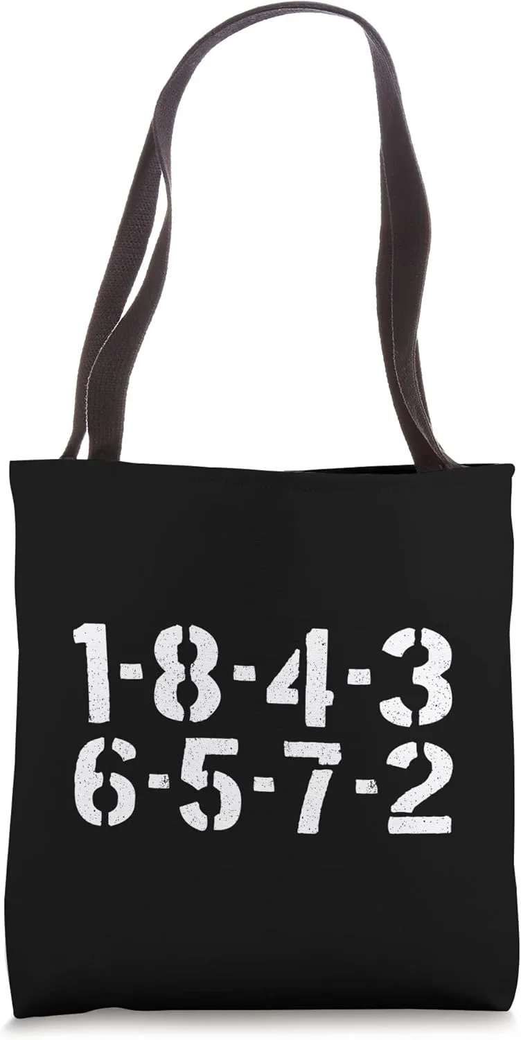 1-8-4-3-6-5-7-2 Firing Order V8 Big Block Car Guy Garage Tote Bag