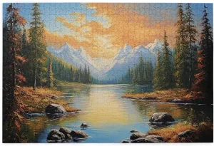 1000 Piece Puzzle For Adults Alpine At Dawn,Challenging Scenic Puzzle For Adult,Ideal For Relaxation And Family Fun,Enjoy The Puzzles Solving Process,Stunning Artwork