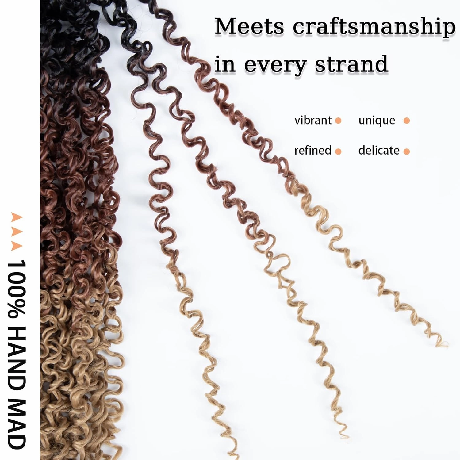 10 Packs Yanky Twist Crochet Hair 14 Inch Passion Twist Braid Hair Fluffy Spring Mini Pre-twisted Small Curly Crochet Hair for Senegalese Braids