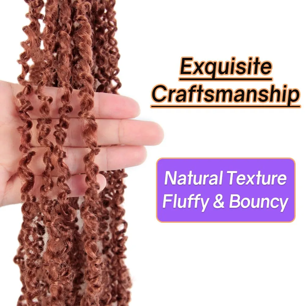 12 Inch 10 Packs Yanky Twist Crochet Hair Pre-twisted Ginger Red Kinky Mini Spring Twist Small Curly Senegalese Twist Braids (350#)