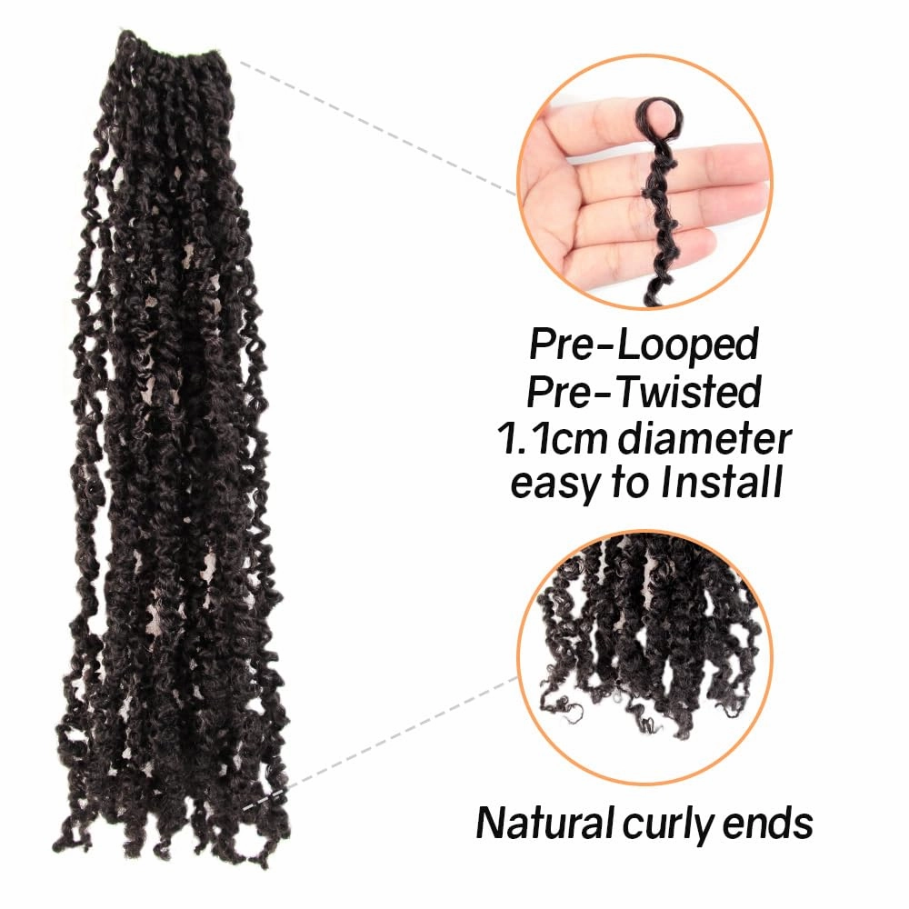 14 Inch 10 Packs Yanky Twist Crochet Hair Pre-twisted Brown Kinky Mini Spring Twist Small Curly Senegalese Twist Braids (4#)