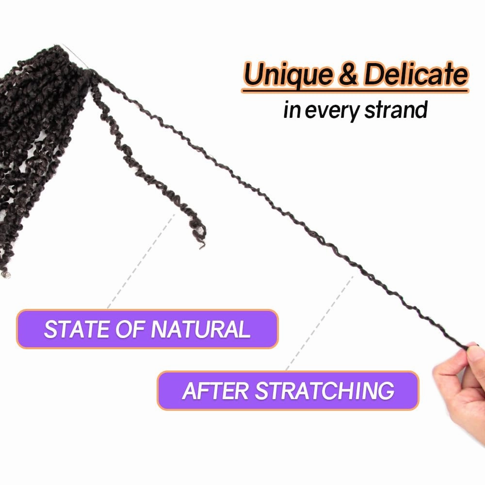 14 Inch 10 Packs Yanky Twist Crochet Hair Pre-twisted Brown Kinky Mini Spring Twist Small Curly Senegalese Twist Braids (4#)