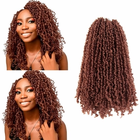 14 Inch 10 Packs Yanky Twist Crochet Hair Pre-twisted Ginger Red Kinky Mini Spring Twist Small Curly Senegalese Twist Braids (350#)