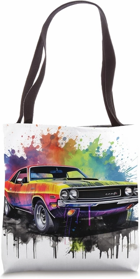 1970s Challenger American Muscle Car Tote Bag
