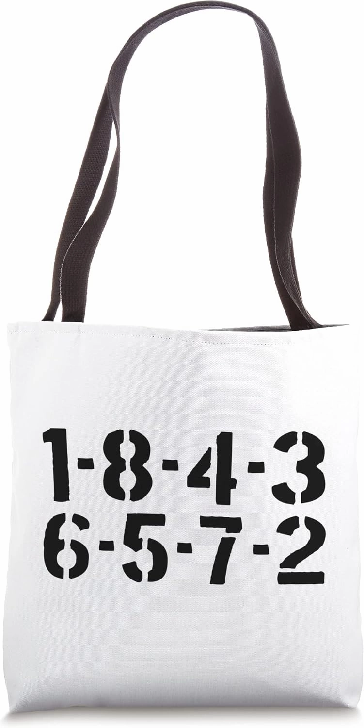 1-8-4-3-6-5-7-2 Firing Order Big Block V8 Car Guy Garage Tote Bag