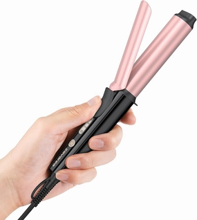 1 inch Mini Curling Iron, zavarea Ceramic Barrel Travel Wand Curler for Short Hair, Portable Hair Curling Travel Size with Dual Voltage, 3 Adjustable Temp, Auto Shut-Off