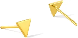 24K Gold Earrings for Women, Hypoallergenic Gold Stud Earrings Geometric Figure Lightweight Fashion Small Earrings for Mom Girlfriend Gifts