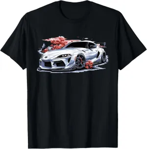 2JZ Gift Tee - Modern White Supra JDM Car Enthusiast T-Shirt