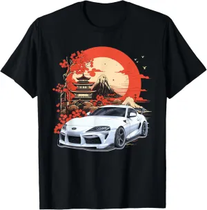 2JZ Gift Tee - Modern White Supra JDM Car Enthusiast T-Shirt