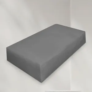 2pcs Pillowcase for Cube Pillow with Hidden Zip，Pillowcase ONLY，Cube Pillow case（24"x12"x5.5"，Grey）