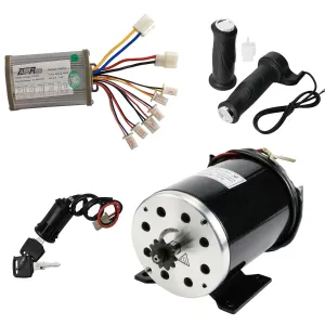 36V 800W MY1020 Brushed Motor Kit with Controller, Twist Throttle, and Key Lock Switch | 2800RPM, for E-Bikes, Go-Karts, Electric Scooters, Dune Buggies, MX350, MX400