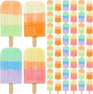 48 Pcs Ice Cream Sidewalk Chalk Set Multicolor Party Favors Bulk Washable Safe Outdoor Chalk for Kids Adults Fun Summer Playground Outdoor Activities Painting on Chalkboard Blackboard