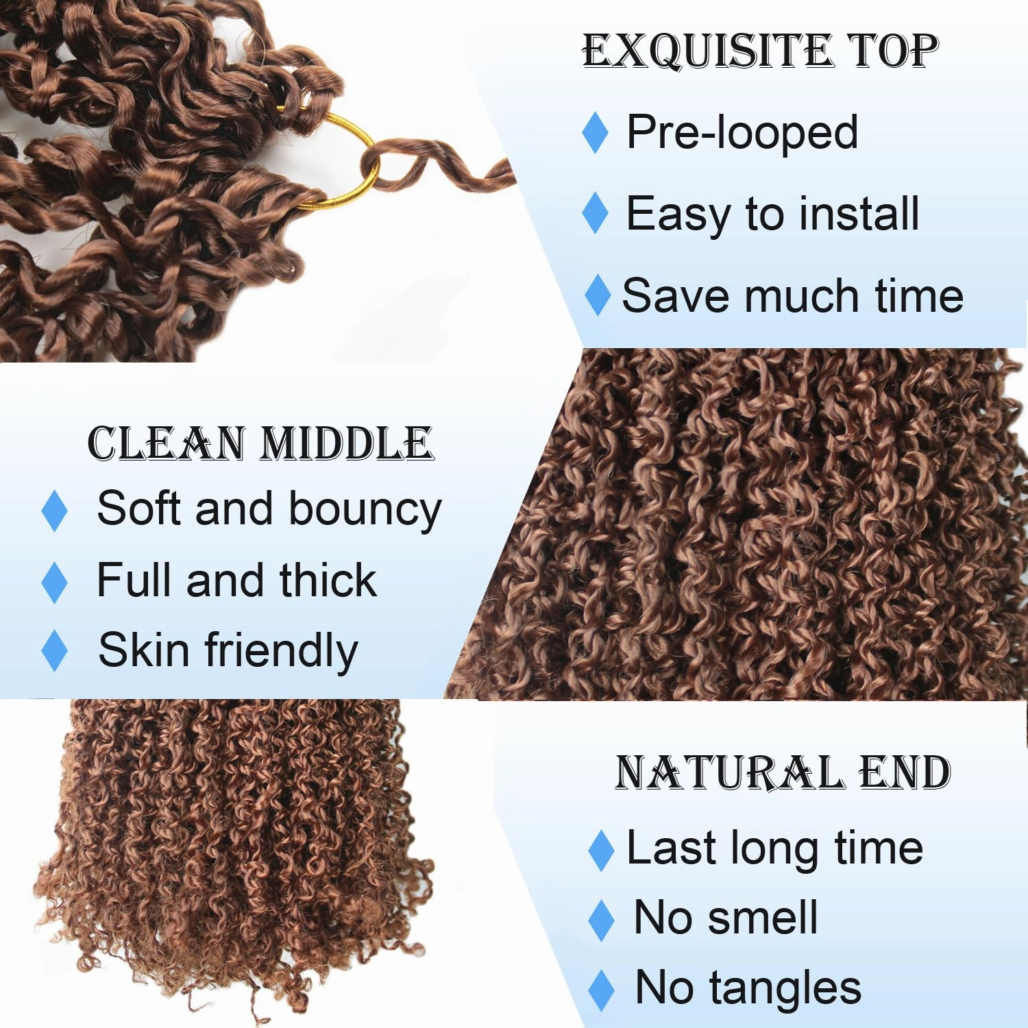 8 Inch 9 Packs Yanky Twist Crochet Hair Pre-Twisted Curly Braiding Hair Extensions Pre-looped Senegalese Twist Braids Synthetic Curly Crochet Hair For Black Women(8inch, 9pack, 30#)