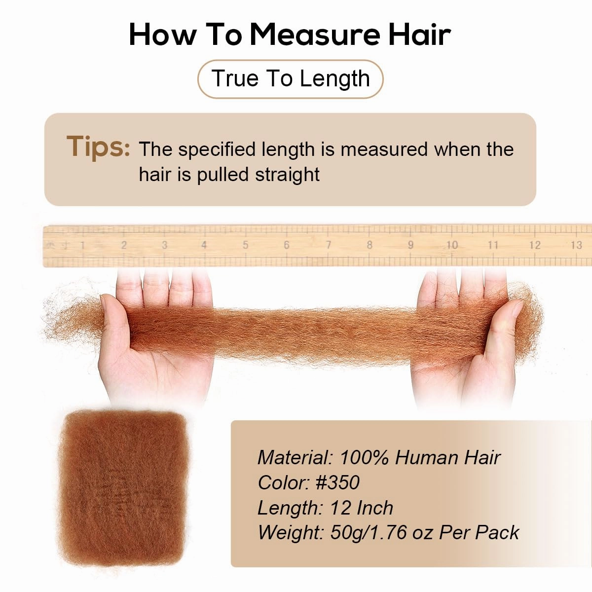 Afro Kinkys Bulk Human Hair, 12 inch 4c Curly Hair for Permanent Sister Locs/Mini Twists/Braids/Repair Can Dye and Bleach(50 Gram),#350
