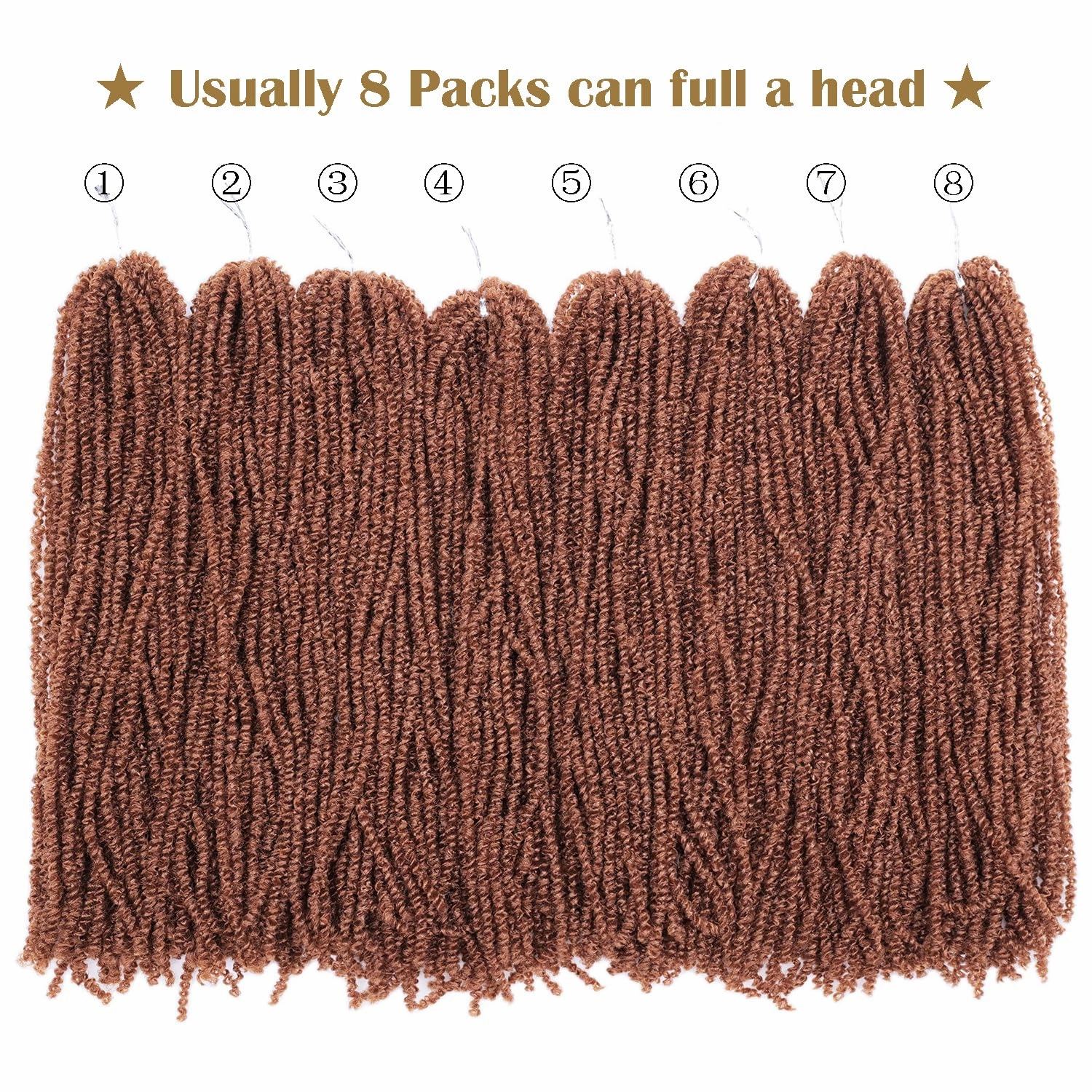 Aipin Pre-Twisted Passion Twist Hair mini Yanky Passion Twist Crochet Hair(18 nch 8Pack 350#)