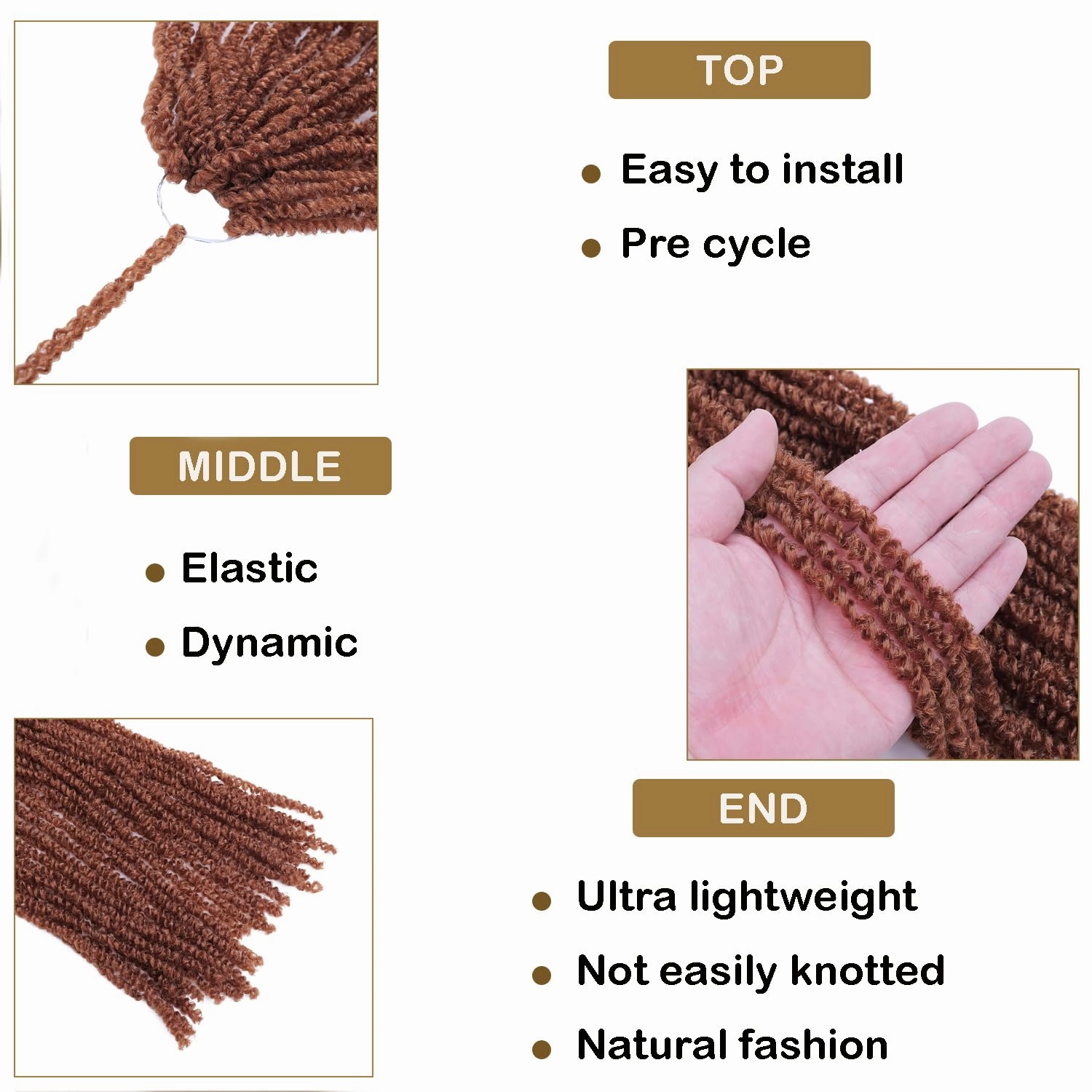 Aipin Pre-Twisted Passion Twist Hair mini Yanky Passion Twist Crochet Hair(18 nch 8Pack 350#)