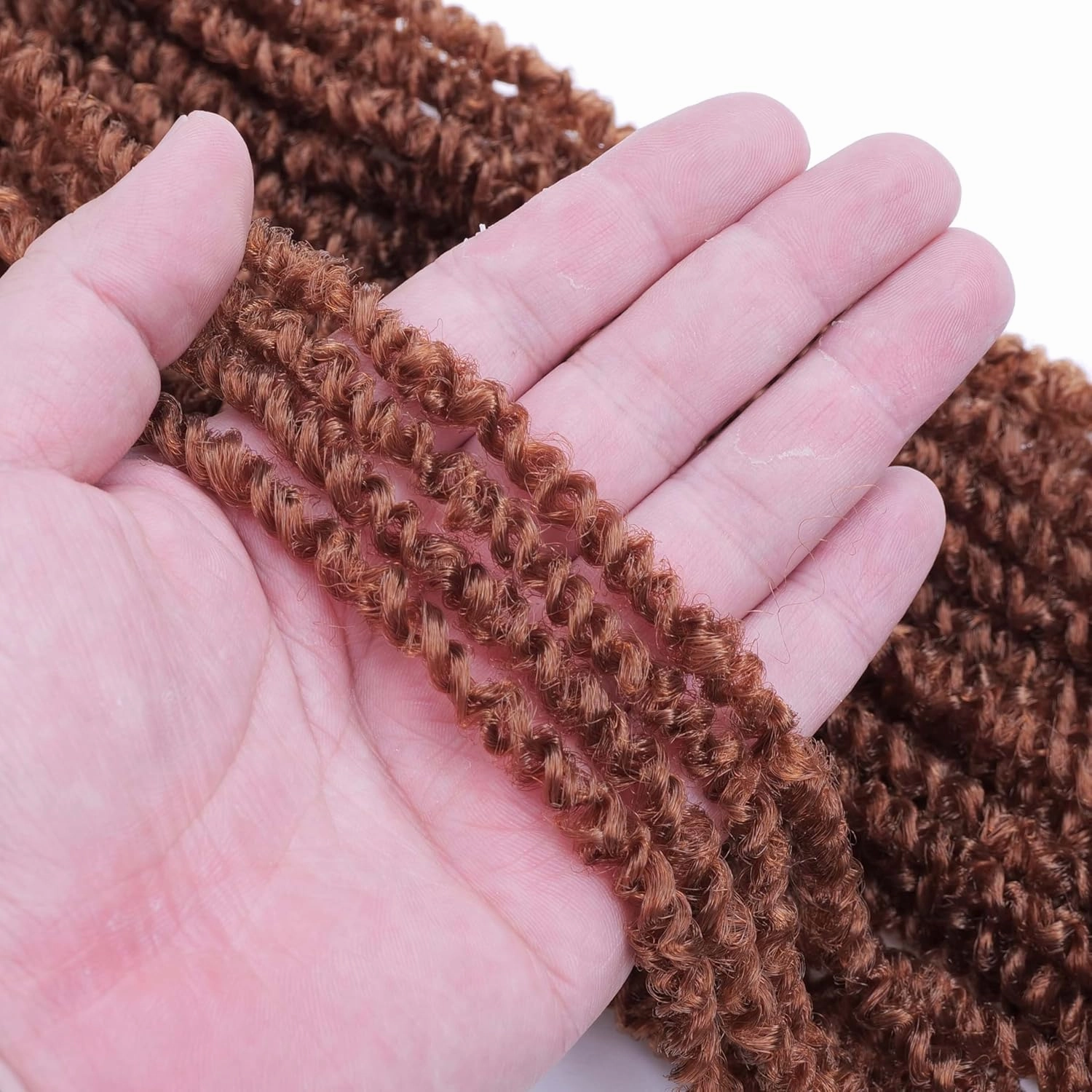 Aipin Pre-Twisted Passion Twist Hair mini Yanky Passion Twist Crochet Hair(18 nch 8Pack 350#)