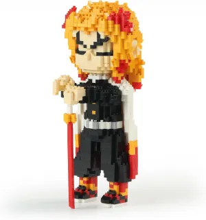 Anime Demon Figure Micro Mini Building Set Slayer Rengoku Kyoujurou Building Block Toy for Adult-1383pcs
