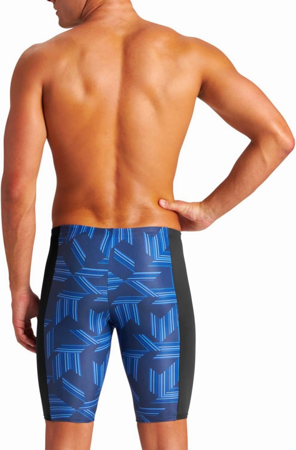 ARENA Puzzled Athletic Swim Jammers for Men Competitive Racing, Training, Quick Dry, Compression, Chlorine Resistant Swimsuit