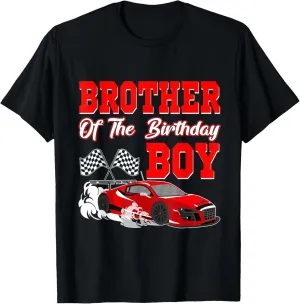 Brother Of The Birthday Boy Race Car Party Racing Family T-Shirt