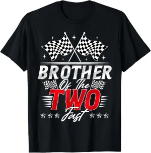 Brother Of The Two Fast Second Birthday Racing Car Family T-Shirt