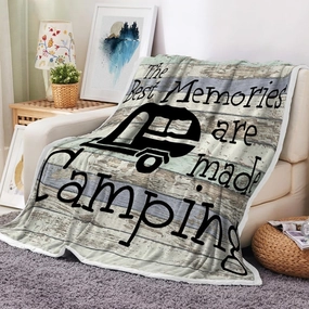 Camping Blanket, Outdoor Throw Blanket, Gifts Blanket for Women Men Kids Adults, Gift Blankets for Camping Lovers, Camping Decor for Bedding RV Campsite Hiking,50"X60"