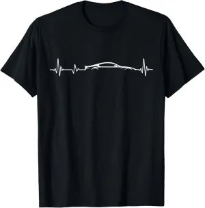 Car Guy Heartbeat Car Enthusiast Racing Car Driver Racer T-Shirt