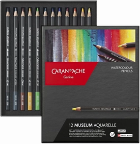 Caran D'ache Museum Aquarelle Pencil Sets Museum Intro set of 12 colours (3510.312)