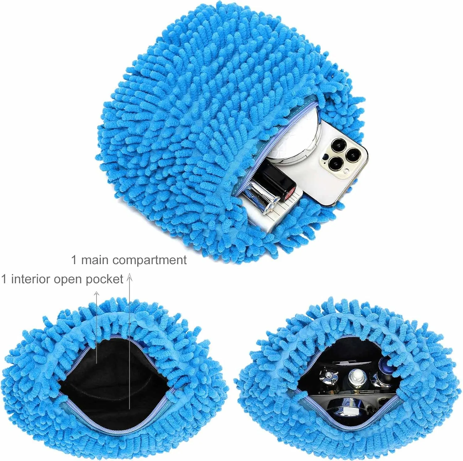 CATMICOO Y2K Fuzzy Purse, Fluffy Tote Bag, Cute Plush Purse for Women