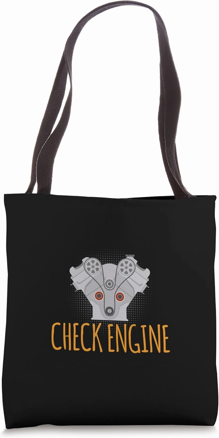 Check Engine Engine Mechanic Tote Bag