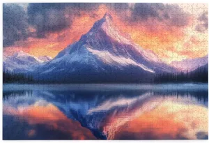 classic alpine scenery 1000 pieces of adult wooden puzzles,scenery photography,vibrant and unique,creative activity hobbies for adults,unique and beautiful design