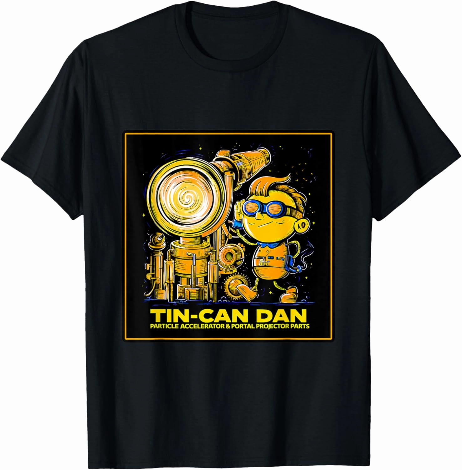 Conceptual Futuristic Tin-Can Dan Particle Accelerator Parts T-Shirt