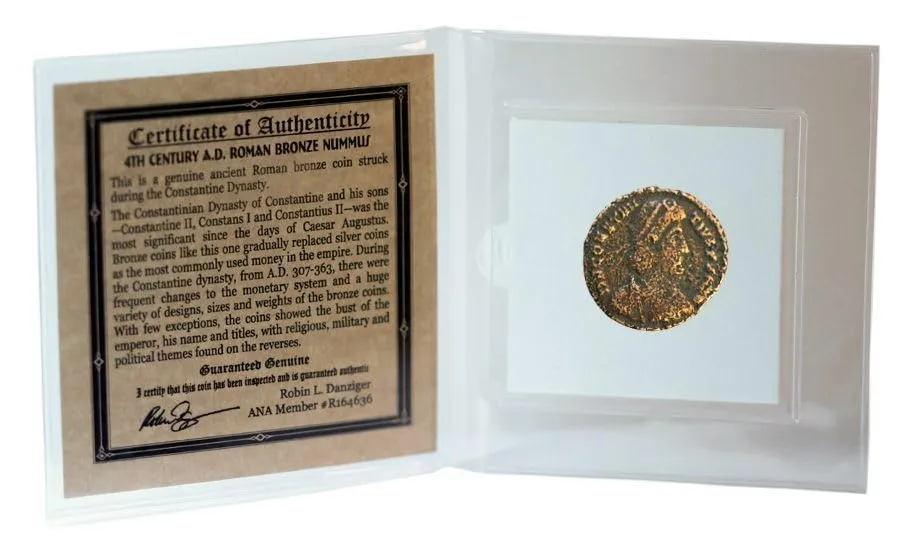Constantine the Great - Imperial Roman Empire Bronze Coin with Certificate of Authenticity
