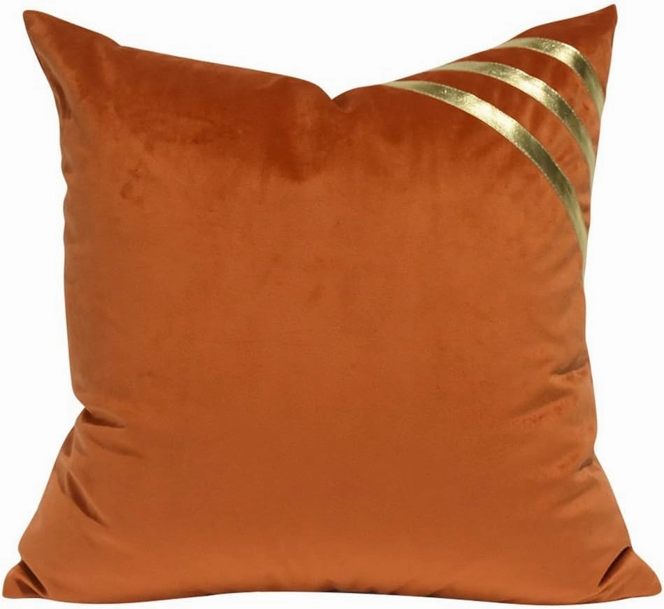 CSCDD American Oran Gold Model Room Square Pillow Case Hotel Exhibition Hall Place Sofa Against The Bag