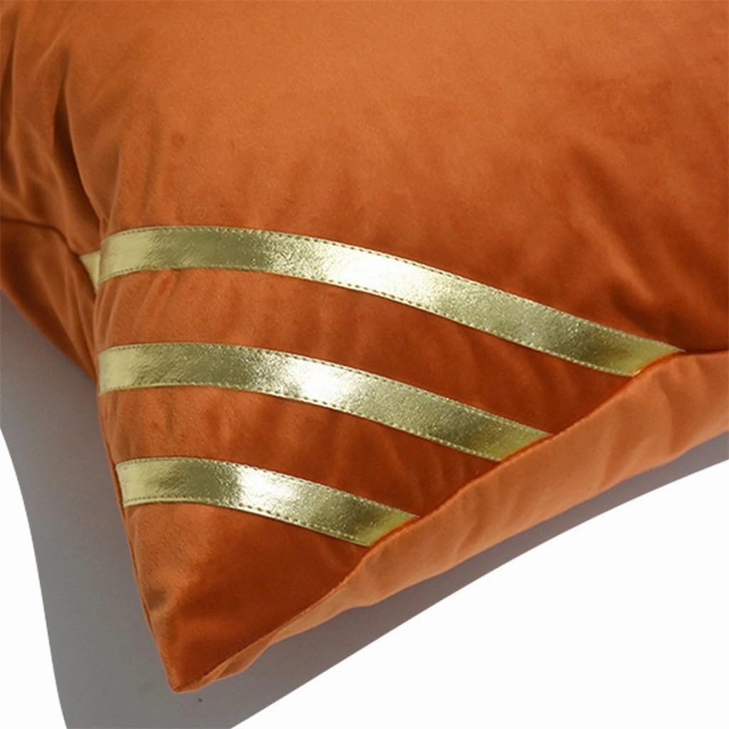 CSCDD American Oran Gold Model Room Square Pillow Case Hotel Exhibition Hall Place Sofa Against The Bag