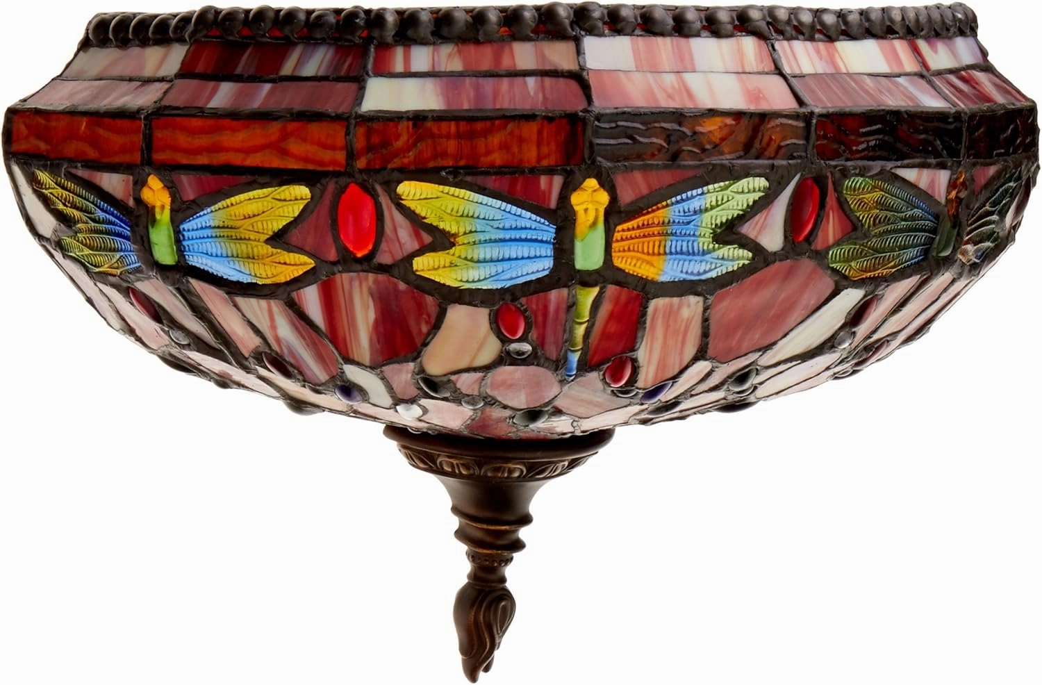 Dale Tiffany TW11160 Dragonfly Wall Sconce, Antique Brass