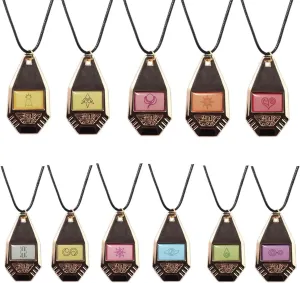 Digimon Adventure Tag & Crest Necklace Digital Monster Courage Friendship Hope Evolution Pendant Necklace Gift Toy, As Pic, KIOLOEAW-T03-US-TP1467