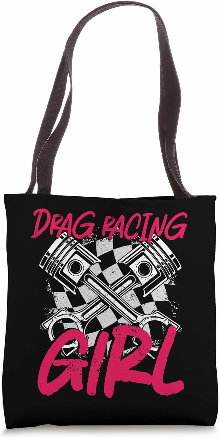 Drag Racing Race Car Girl Vintage Drag Racing Girl Tote Bag
