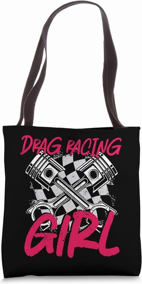 Drag Racing Race Car Girl Vintage Drag Racing Girl Tote Bag