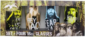 Duck Commander Logo/Faces 16oz Pint Glass 4-Pack