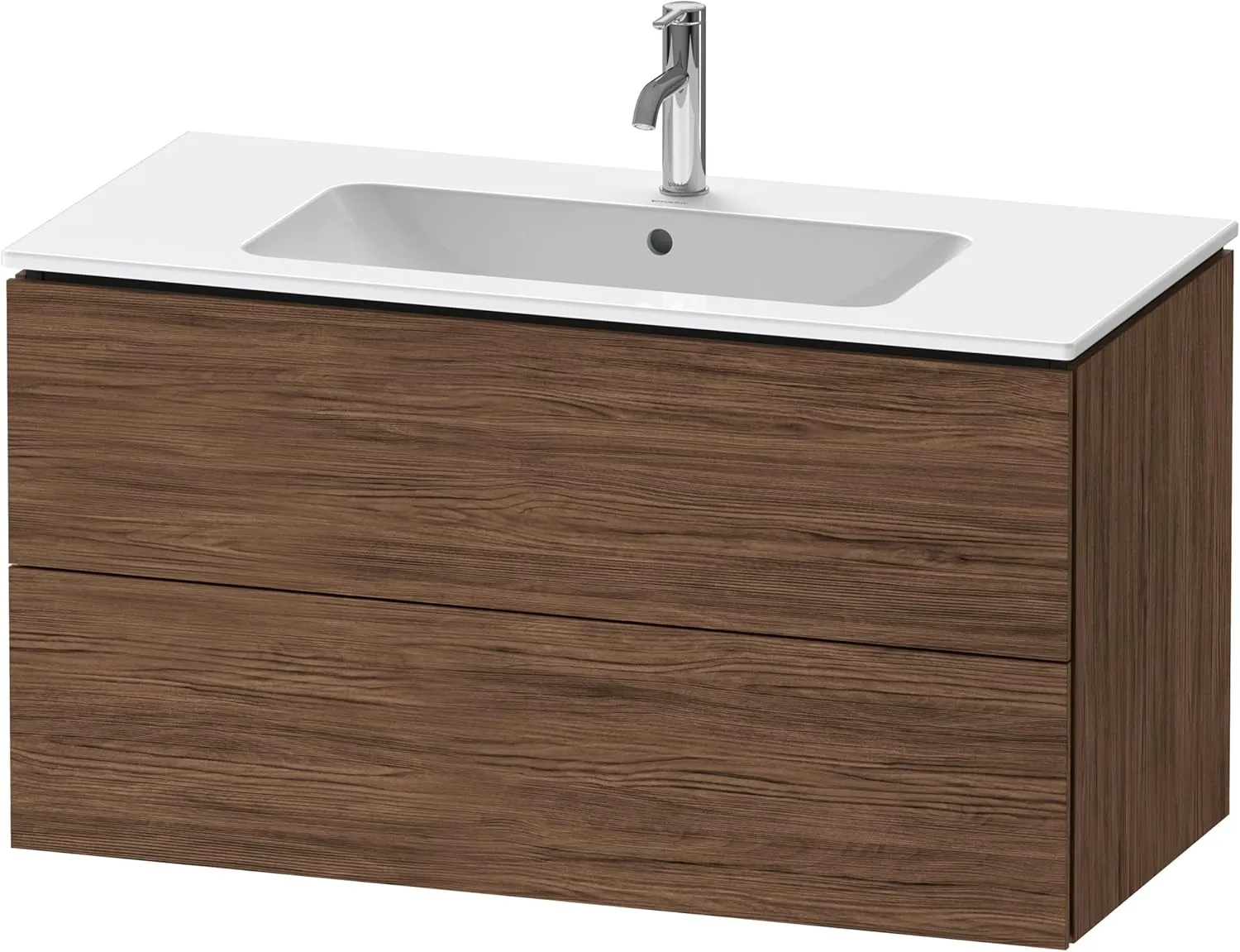 Duravit LC624202121 LC6242 L-Cube 40" Single Wall Mounted Wood Vanity Cabinet Only - Less Vanity Top