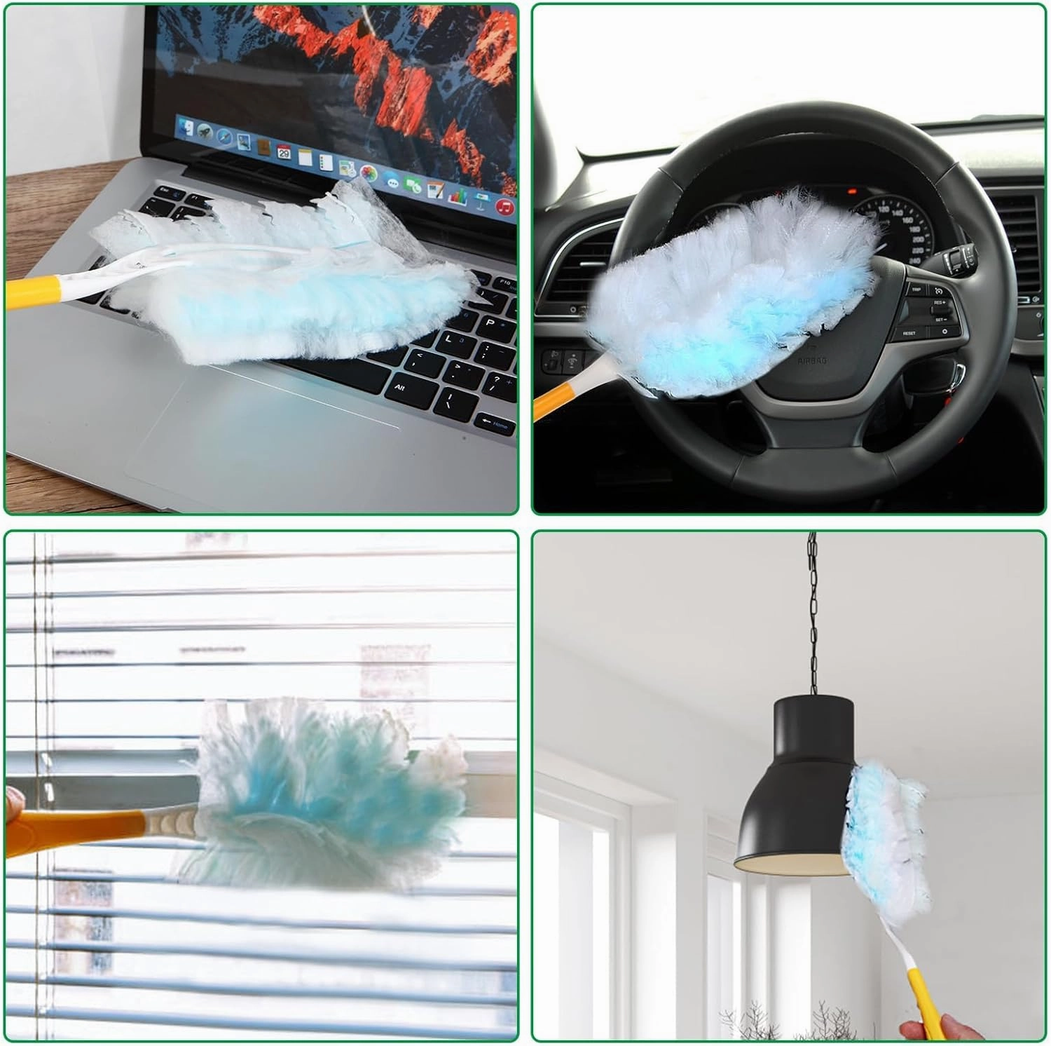Duster Refills,Static Dust Removal Brush Disposable Replacement Head Compatible with Swiffer Duster Refills for Electronics, Furniture, Blinds, Ceiling Fans (Blue, 18 PCS)