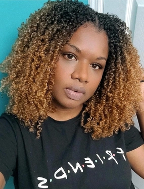 Eacia Yanky Twist Crochet Hair 10 Inch 7 Packs Pretwisted Fluffy Spring Mini Twist Bohemian Passion Twist Pre Looped Crochet Braids Synthetic Hair Extensions Ombre Honey Blonde