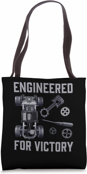 Engineered For Victory Track Racing Slot Car Racing Tote Bag