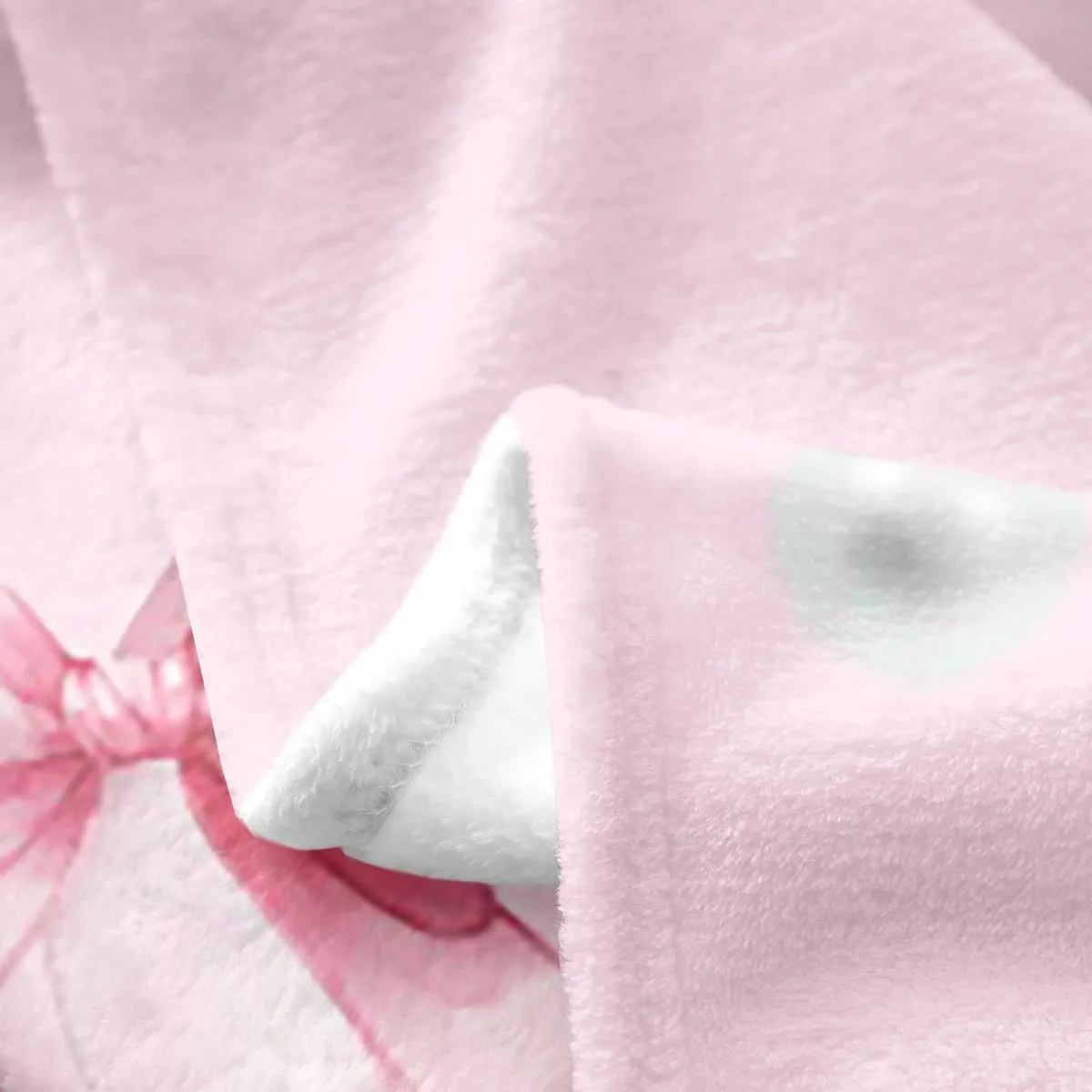 Erosebridal Alphabet B Twin 60x80 Inch, Girls Butterfly Bowknot Flannel Blanket Pink Round Bow Knot Tie Fleece Throw Blanket Women Kids Pearl Princess Theme Bedroom Decor Warm