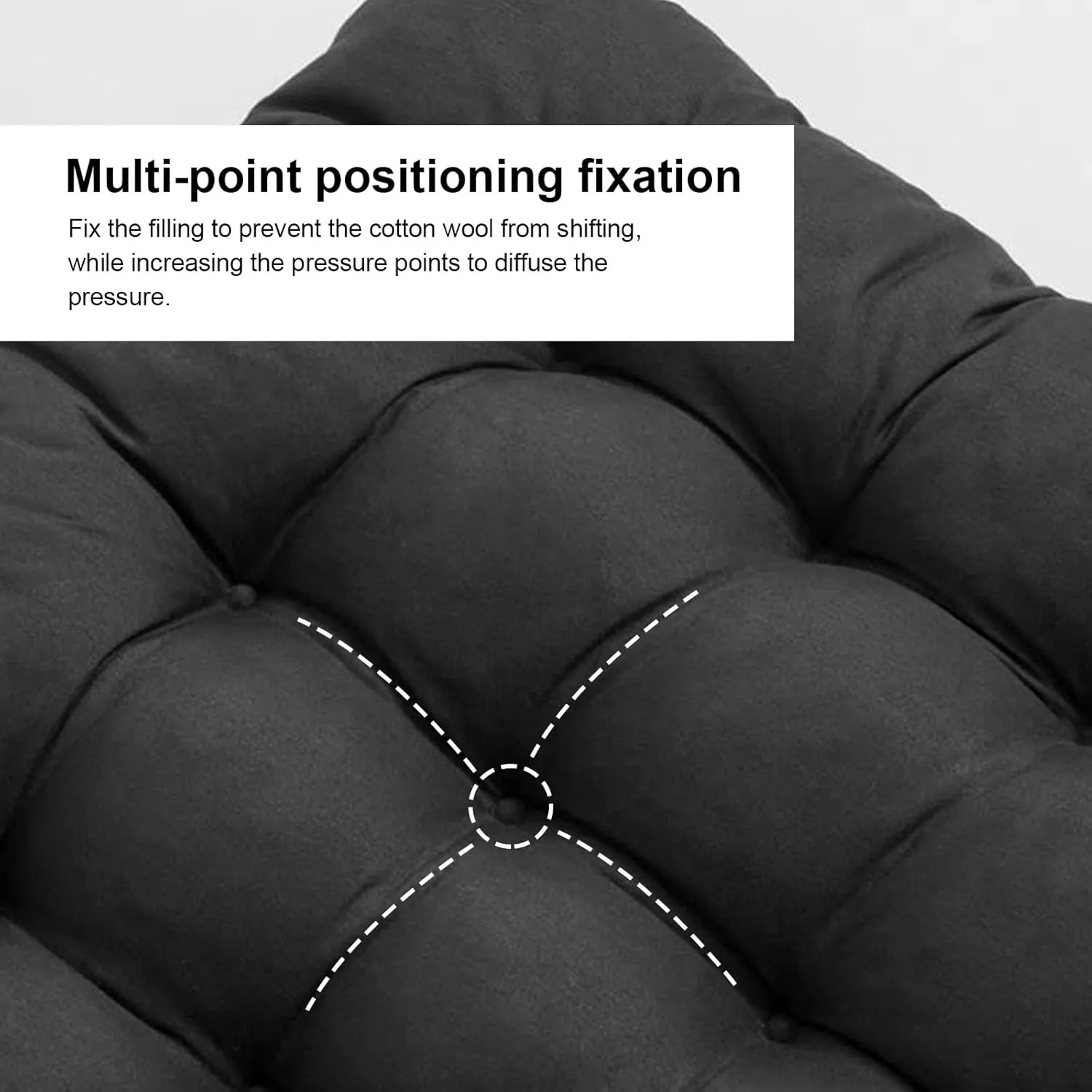 ERWUDEling Zero Gravity Lounge Chair Cushion Replacement 67 Inch, Thick & Soft Patio Furniture Cushion for Outdoor/Indoor Use, Waterproof Non-Slip with 8 Ties, Black (19 x 67 x 4 Inches)