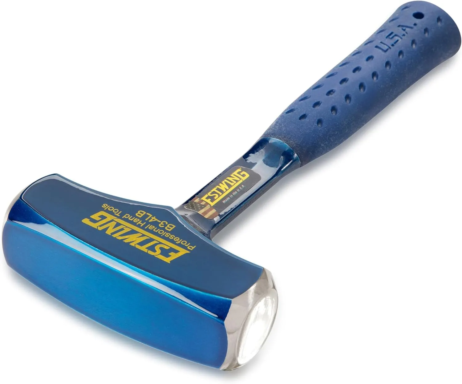 Estwing - B34LB Drilling/Crack Hammer - 4-Pound Sledge with Forged Steel Construction & Shock Reduction Grip - B3-4LB