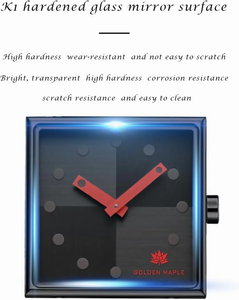 Fancy Ladies Watch Swiss Quartz Movement Watches for Women Square Watch with Leather Strap - Rubik's Cube Series