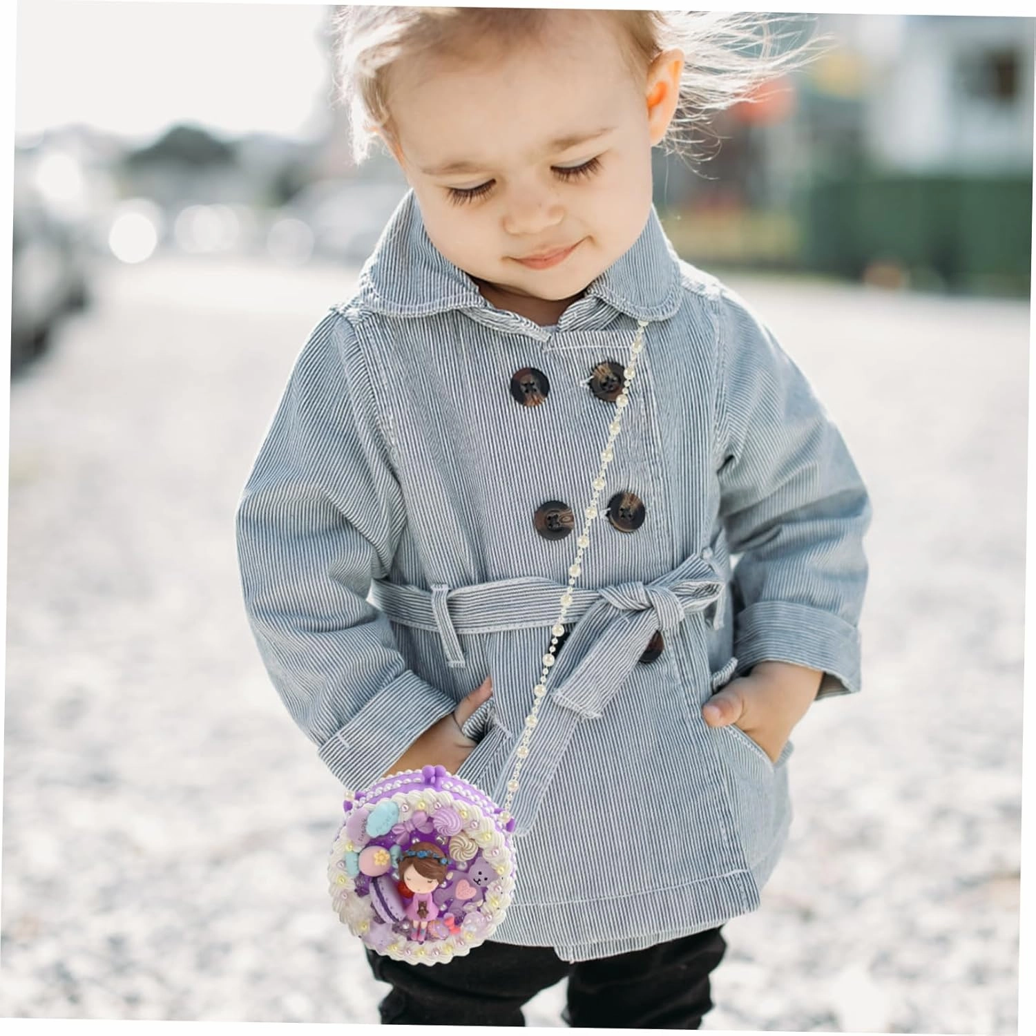 FAVOMOTO Girls' Handbag Making Kit Boys and Girls DIY Material Drills Toys Children's Creative Craft Set